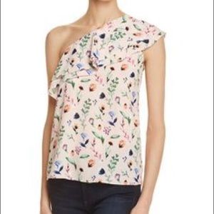 SOLD! NEW Aqua NWT One Shoulder Floral Top!